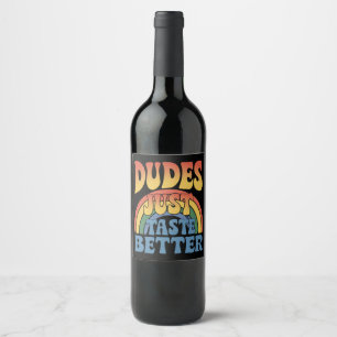 Killars Taster Bara Bättre Regnbåge Hbtq Pride Vin Vinflaska Etikett