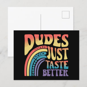 Killars Taster Bara Bättre Regnbåge Hbtq Pride Vin Vykort