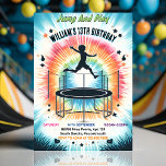 killbarn coola trampoline Park 13:e födelsedag Inbjudningar<br><div class="desc">Bunda in i en episk firande med vår "Coola Trampoline Park" 13:e födelsedagsinbjudan till pojkar! Denna högflygande konstruktion är perfekt för välbärgade sökande och äventyr älskare. Med ett sjudande färg och en dynamisk grafik är det en spännande roligt. Öka födelsedagspressen och inbjudan vänner för att gå med det gravitationsdödande party....</div>