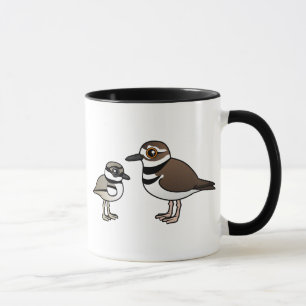 Killdeer & chick mugg