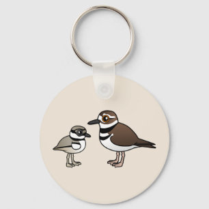 Killdeer & chick nyckelring