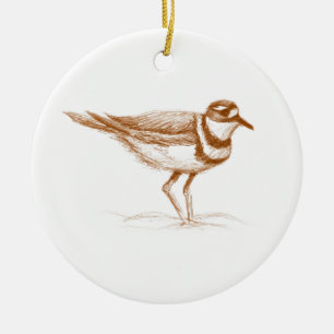 Killdeer Julgransprydnad Keramik