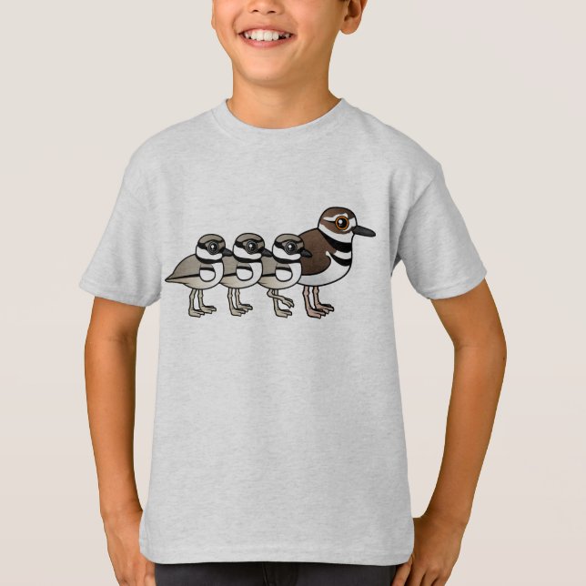 Killdeer & tre chickar t-shirt (Framsida)