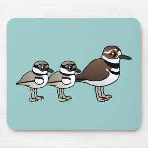 Killdeer & två chickar musmatta