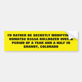 Killdozer Bumper Sticker Bildekal