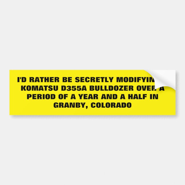 Killdozer Bumper Sticker Bildekal (Framsidan)