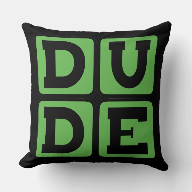 KILLE slang Bro Rolig Fyrbokstavsdesign Slacker Kudde (Framsida)