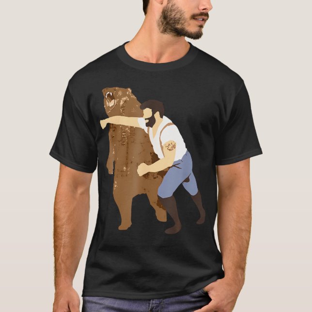 Killen Slår Bear Funny För manar Women. björnar Sl T Shirt (Framsida)