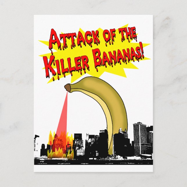 Killer Bananas! Vykort (Framsida)