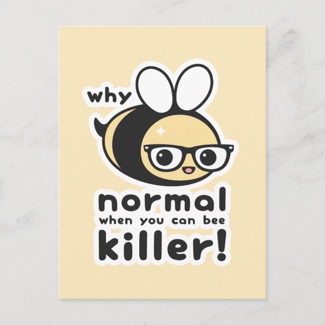 Killer Bee Vykort (Framsida)