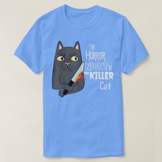 KILLER CAT ARTHALLOWEEN FU:S HORROR NATT IGHT T SHIRT (Design framsida)