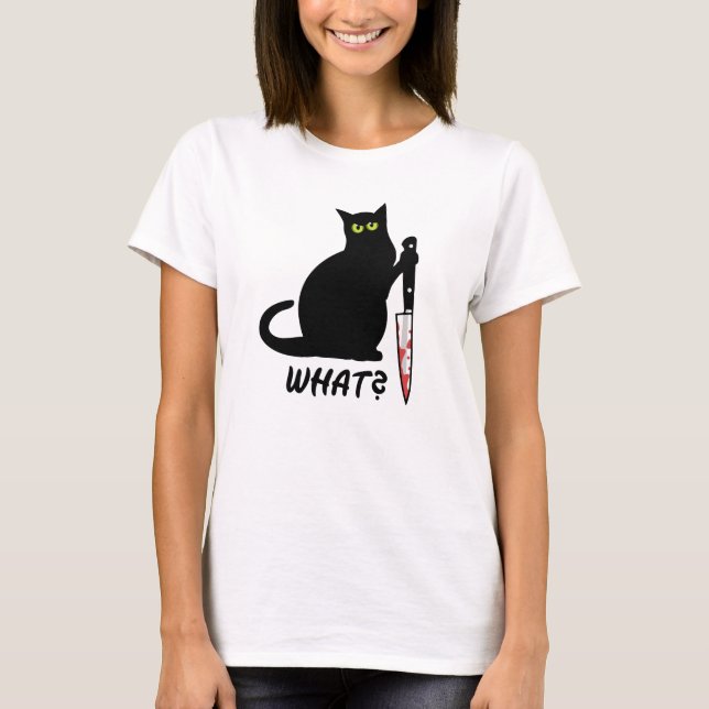 Killer Cat Vad? T Shirt (Framsida)