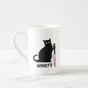 Killer Cat vadå? Benporslin Mugg