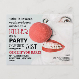 Killer Clown, inbjudan till Halloween fest