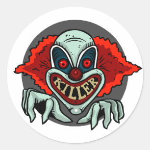 Killer Clown Runt Klistermärke