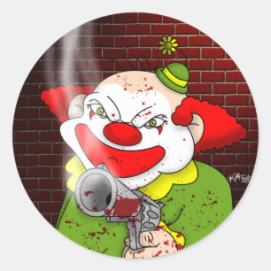 Killer Clown Stickers Runt Klistermärke