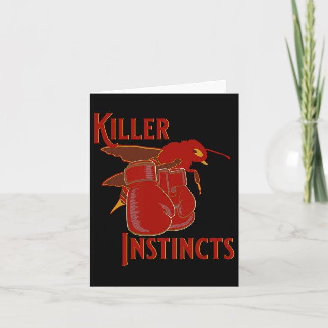 Killer instincts Killer Bee and Boxing Glove Kort (Framsida)