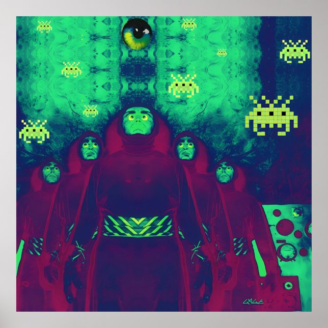 Killer Invaders från Rymden Poster (Framsidan)