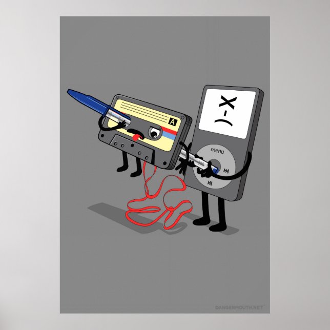 Killer Ipod Clipart (Retro Floppy Disk Cassette) Poster (Framsidan)