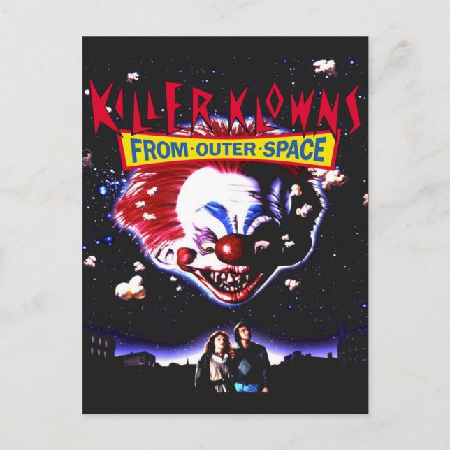 Killer Klowns Clowns From Outer Space Movie Horror Vykort (Framsida)