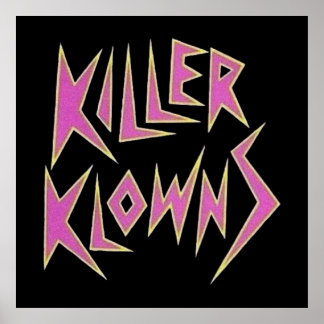 KILLER KLOWNS från rymden logotyp Poster