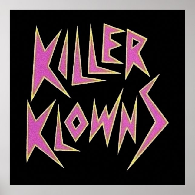 KILLER KLOWNS från rymden logotyp Poster (Framsidan)