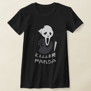 Killer Panda Cute Girls Women Halloween 2023 T Shirt
