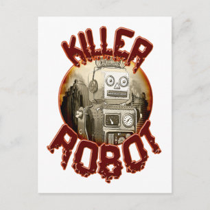 Killer Robot Postcard Vykort
