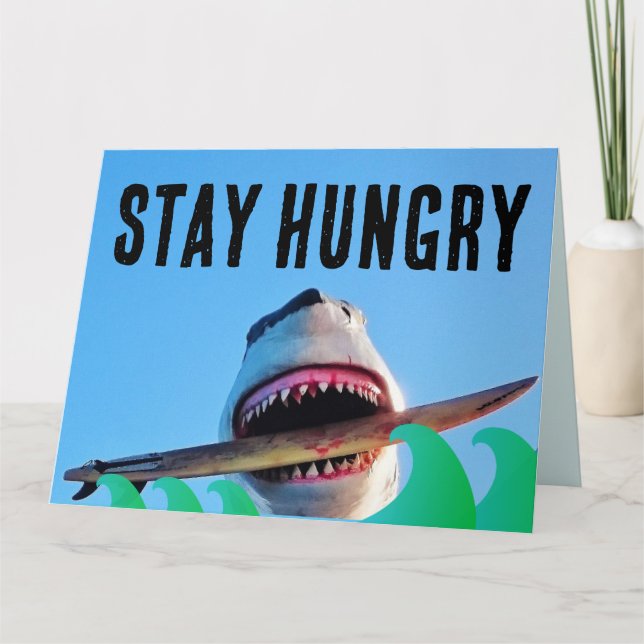 KILLER SHARK ATTACK BIRTHDAY BIG GREETCARDS KORT (Framsida)