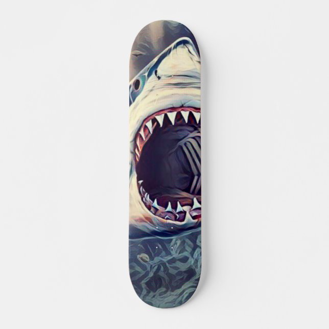 Killer Shark Inslag Cruiser Anpassningsbar Pro Lon Skateboard Bräda 20 Cm (Framsida)