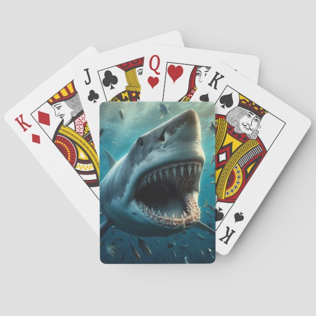 KILLER SHARK PLAYING CARDS CASINOKORT (Baksidan)