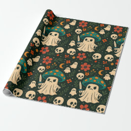 Killer Shroom-Skull & Flowers Mönster Presentpapper