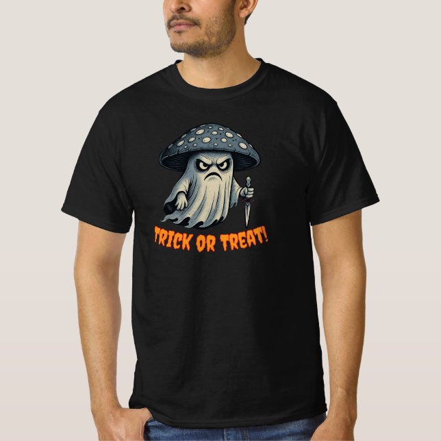 Killer Shroom-Spooky Ghost med Knivar TOT T Shirt (Framsida)