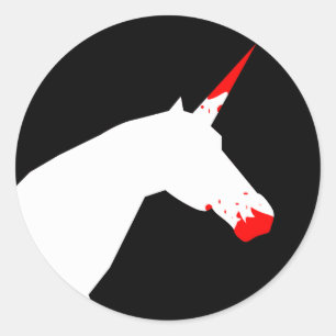 Killer Unicorns (endast bild) Runt Klistermärke
