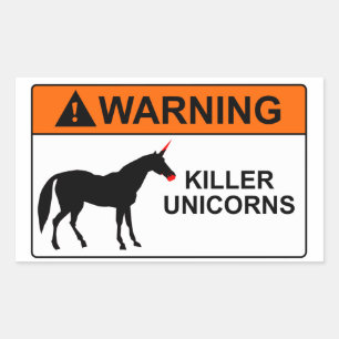 Killer Unicorns Rektangulärt Klistermärke