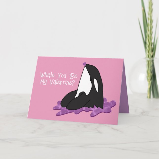 Killer Valale orca valentines day Tack Kort (Framsida)