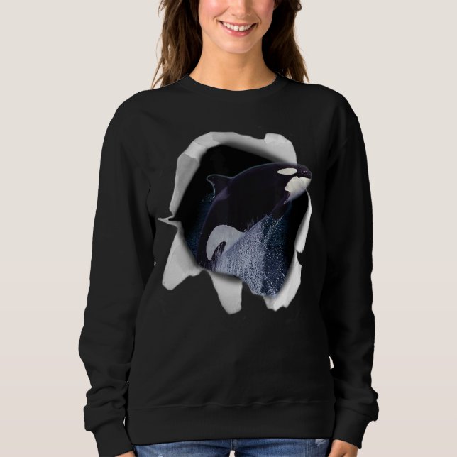 Killer Whale and Tapet Fishing Dyka me T Shirt (Framsida)