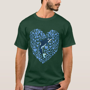 Killer Whale Aquarium Heart Ocean Animal Lover Gif T Shirt