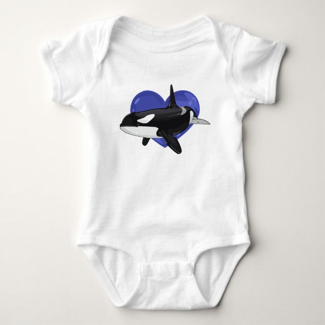 Killer Whale Baby Shirt Tee Shirt (Framsida)