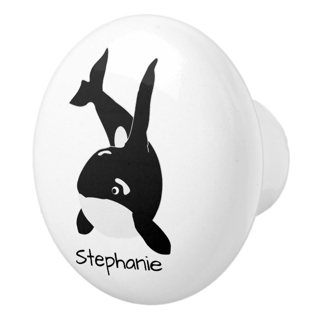 Killer Whale Design Personalised Knopp (Höger)