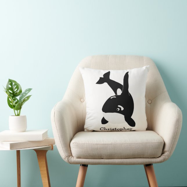 Killer Whale Design Personalised Kudde (Stol)