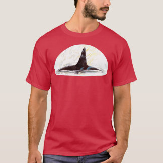 Killer Whale Dorsal Fin Scribble T Shirt