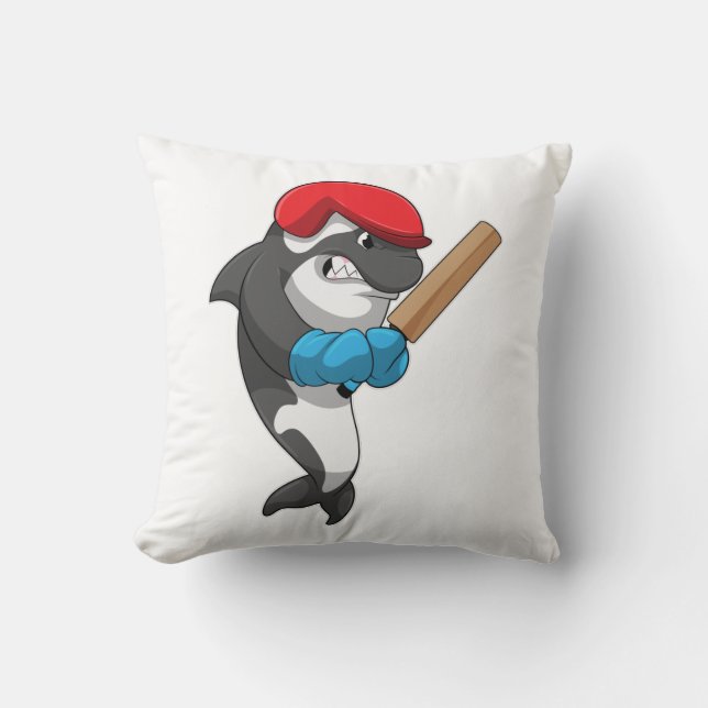Killer whale i Cricket med Cricket fladdermus Kudde (Framsida)
