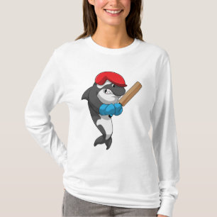 Killer whale i Cricket med Cricket fladdermus T Shirt