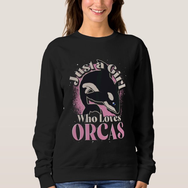 Killer Whale  Ocean Animal  Girls Women Orca Long  T Shirt (Framsida)