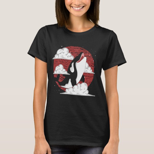 Killer Whale Ocean Animal Sea Orca Long Sle T Shirt (Framsida)