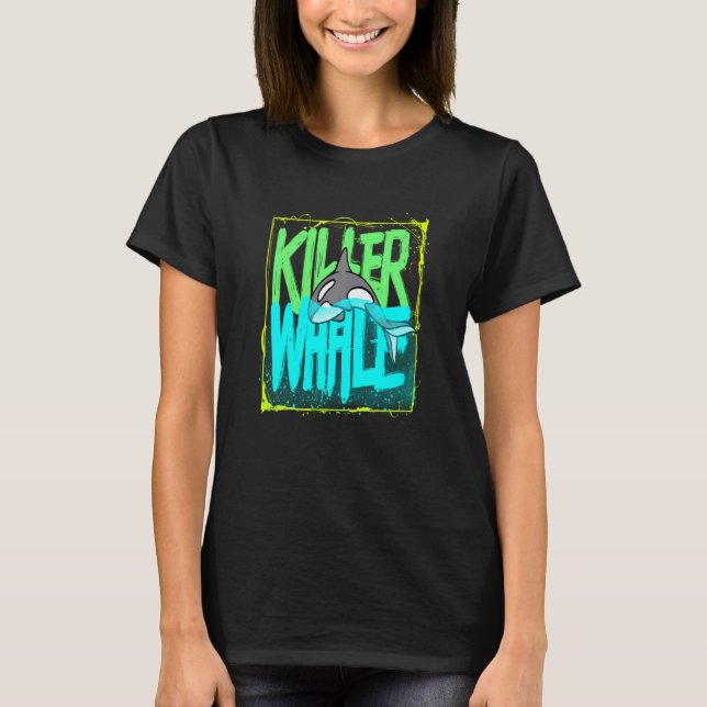 Killer Whale Ocean Orcas Swea T Shirt (Framsida)