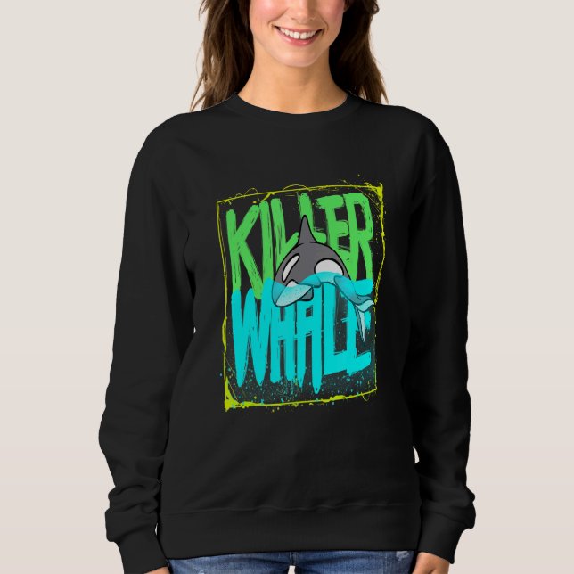 Killer Whale Ocean Orcas T Shirt (Framsida)