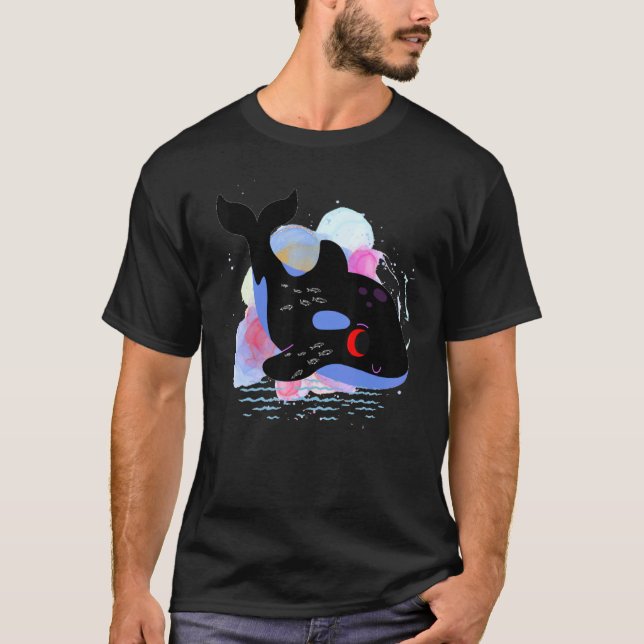 Killer Whale Orca,design orca ,Orca Family T Shirt (Framsida)