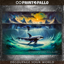 Killer Whale (Orca) i isigen under vatten